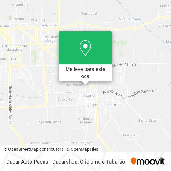 Dacar Auto Peças - Dacarshop mapa