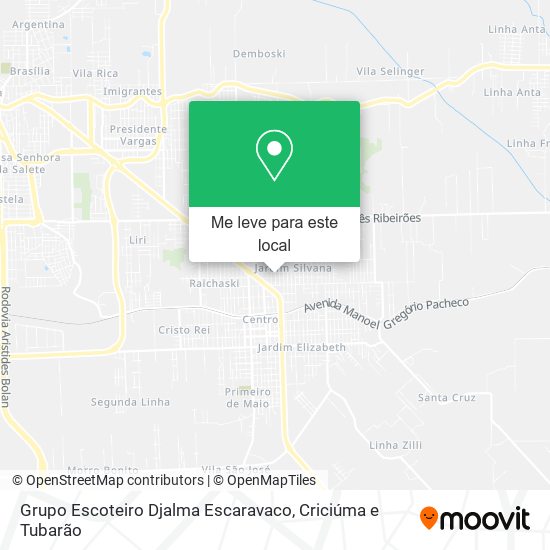 Grupo Escoteiro Djalma Escaravaco mapa