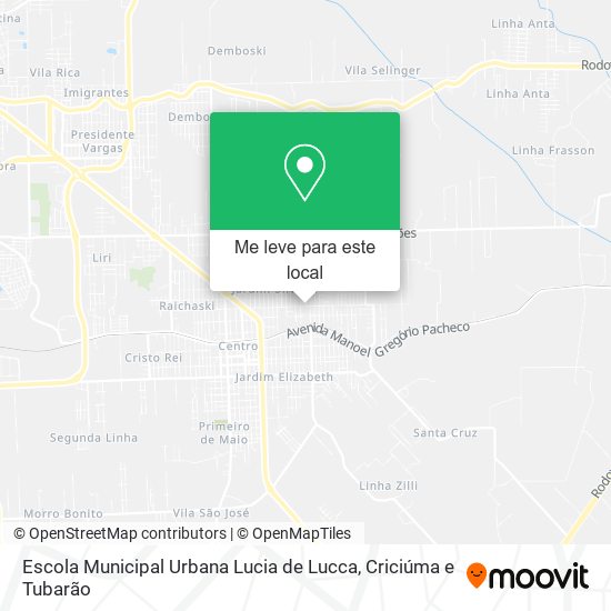 Escola Municipal Urbana Lucia de Lucca mapa