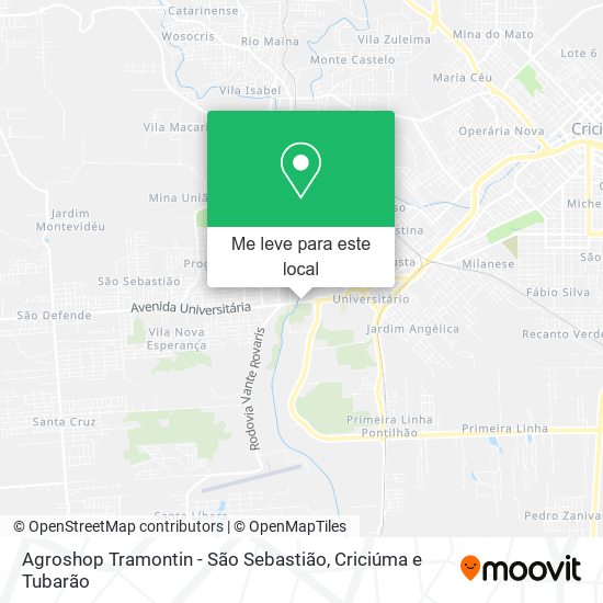 Agroshop Tramontin - São Sebastião mapa