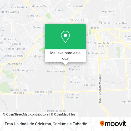 Ema Unidade de Criciuma mapa