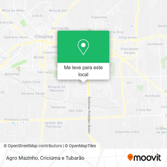 Agro Mazinho mapa