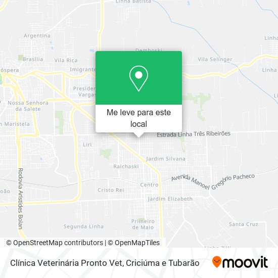 Clínica Veterinária Pronto Vet mapa
