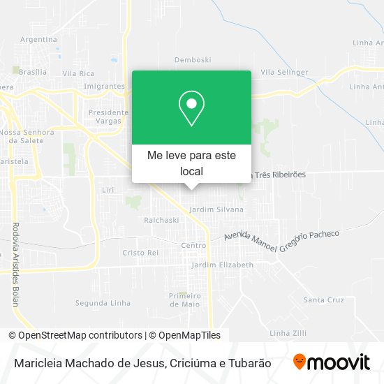 Maricleia Machado de Jesus mapa