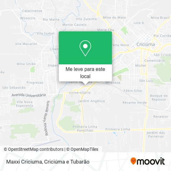 Maxxi Criciuma mapa