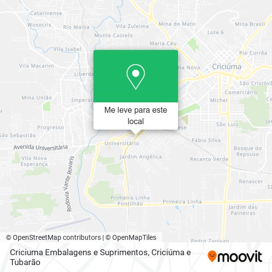 Criciuma Embalagens e Suprimentos mapa