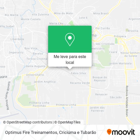 Optimus Fire Treinamentos mapa
