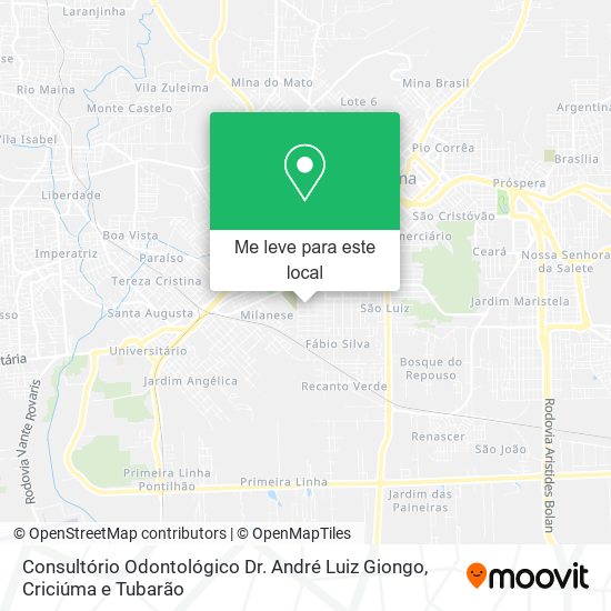 Consultório Odontológico Dr. André Luiz Giongo mapa