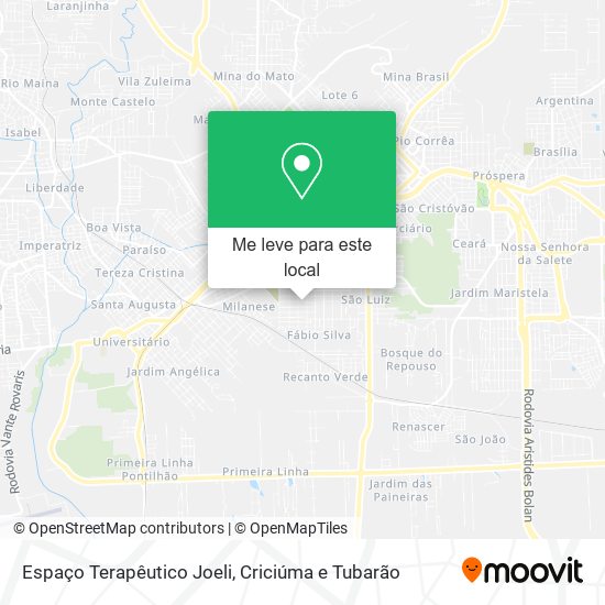Espaço Terapêutico Joeli mapa
