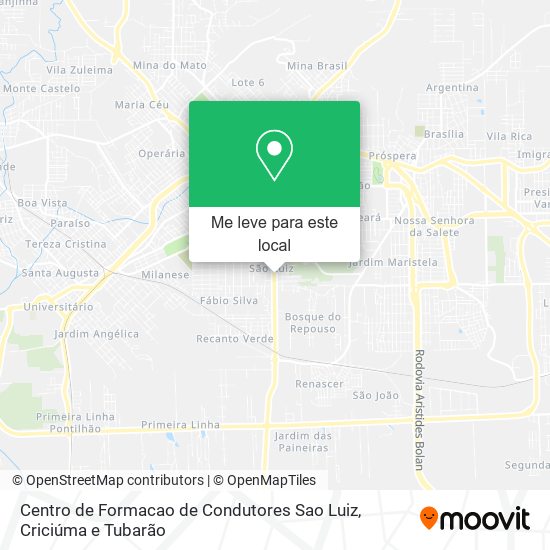 Centro de Formacao de Condutores Sao Luiz mapa