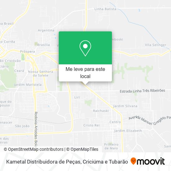 Kametal Distribuidora de Peças mapa