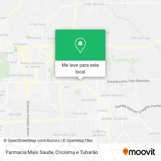 Farmacia Mais Saude mapa