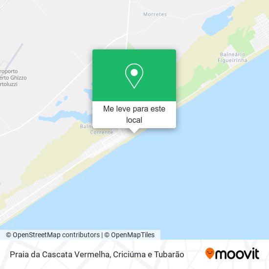 Praia da Cascata Vermelha mapa
