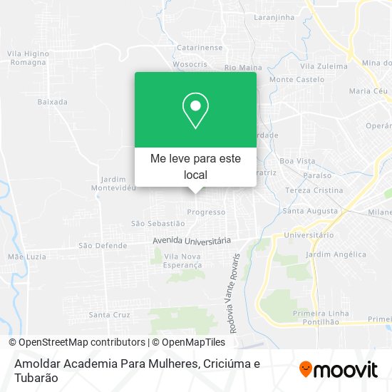 Amoldar Academia Para Mulheres mapa