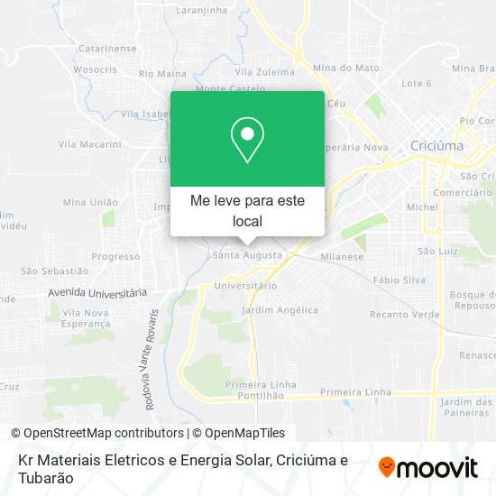 Kr Materiais Eletricos e Energia Solar mapa