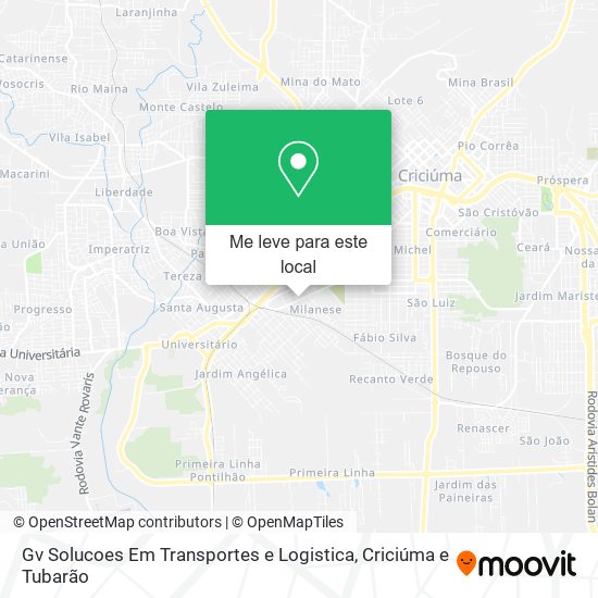 Gv Solucoes Em Transportes e Logistica mapa