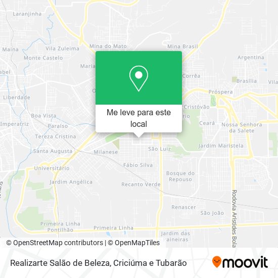 Realizarte Salão de Beleza mapa