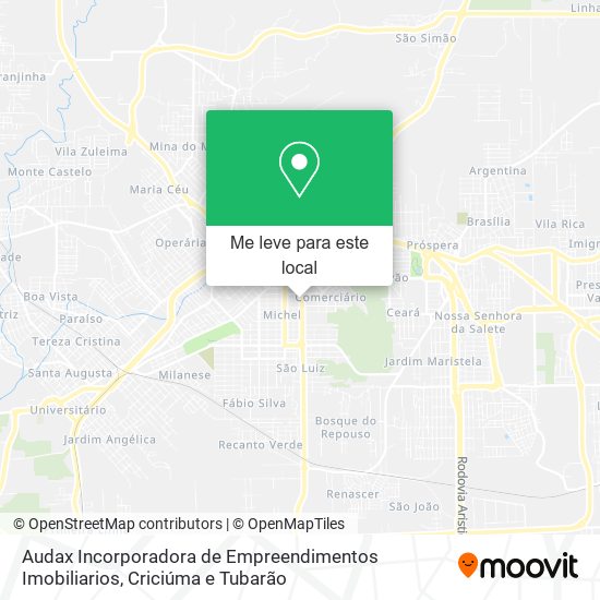 Audax Incorporadora de Empreendimentos Imobiliarios mapa