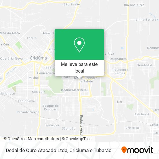 Dedal de Ouro Atacado Ltda mapa