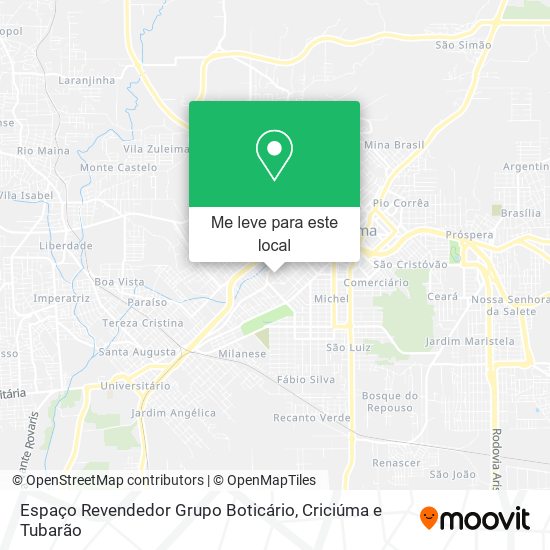 Espaço Revendedor Grupo Boticário mapa