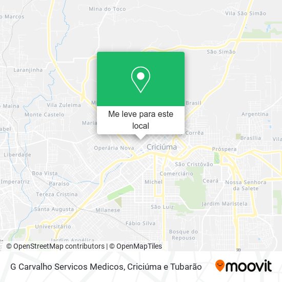 G Carvalho Servicos Medicos mapa