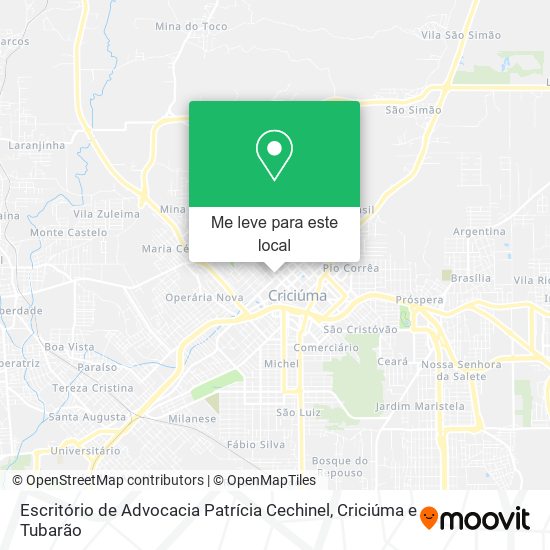 Escritório de Advocacia Patrícia Cechinel mapa