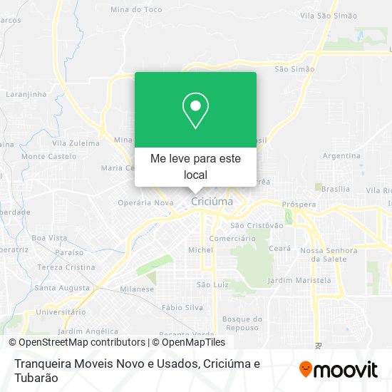 Tranqueira Moveis Novo e Usados mapa