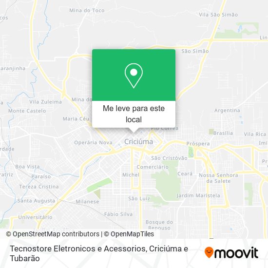 Tecnostore Eletronicos e Acessorios mapa