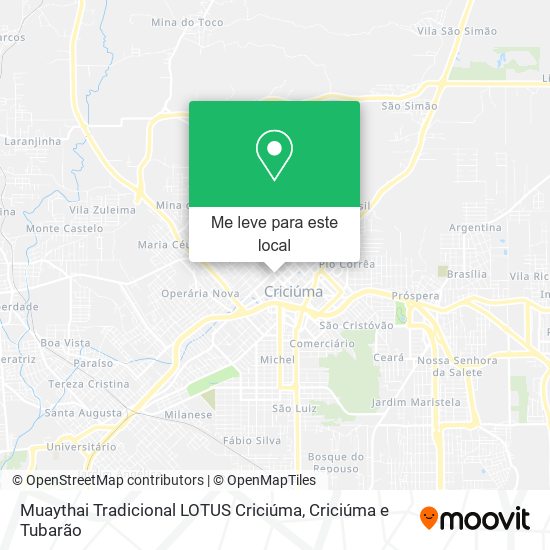 Muaythai Tradicional LOTUS Criciúma mapa