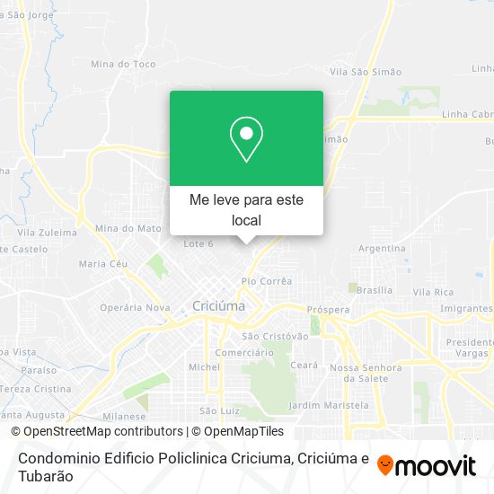 Condominio Edificio Policlinica Criciuma mapa