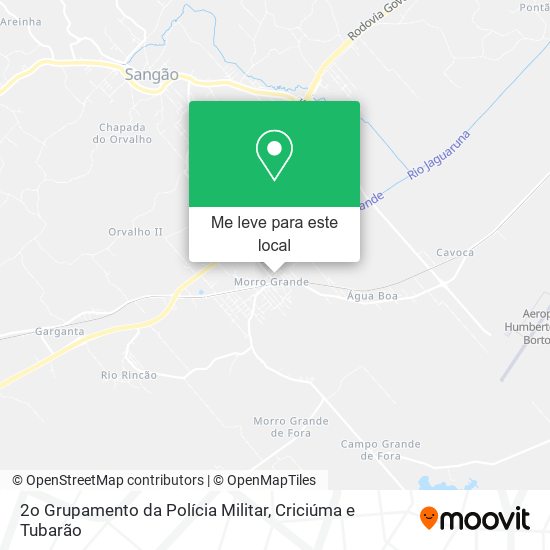 2o Grupamento da Polícia Militar mapa