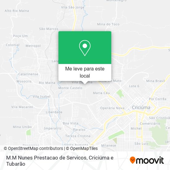 M.M Nunes Prestacao de Servicos mapa