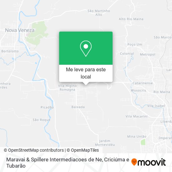 Maravai & Spillere Intermediacoes de Ne mapa