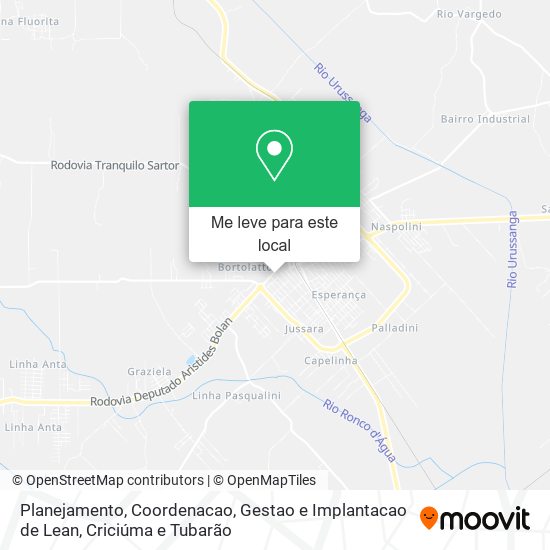 Planejamento, Coordenacao, Gestao e Implantacao de Lean mapa