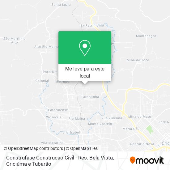 Construfase Construcao Civil - Res. Bela Vista mapa