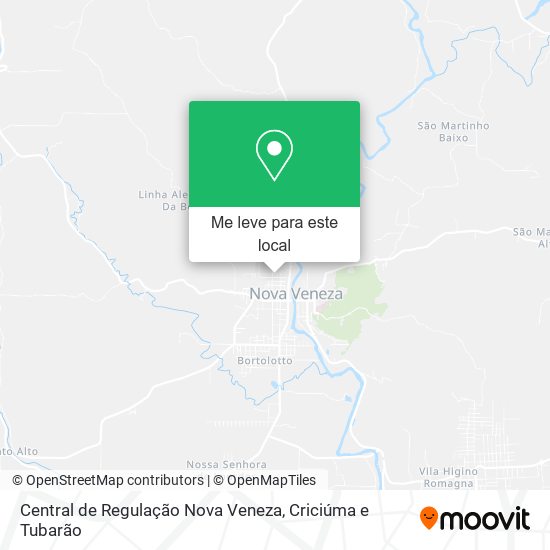 Central de Regulação Nova Veneza mapa