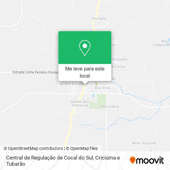 Central de Regulação de Cocal do Sul mapa
