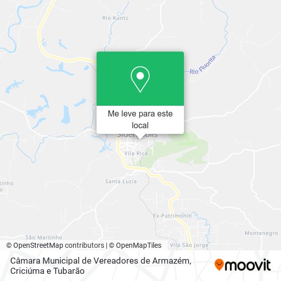 Câmara Municipal de Vereadores de Armazém mapa