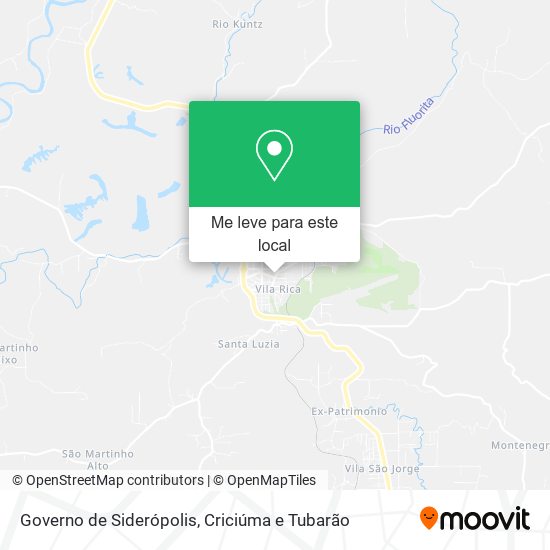 Governo de Siderópolis mapa