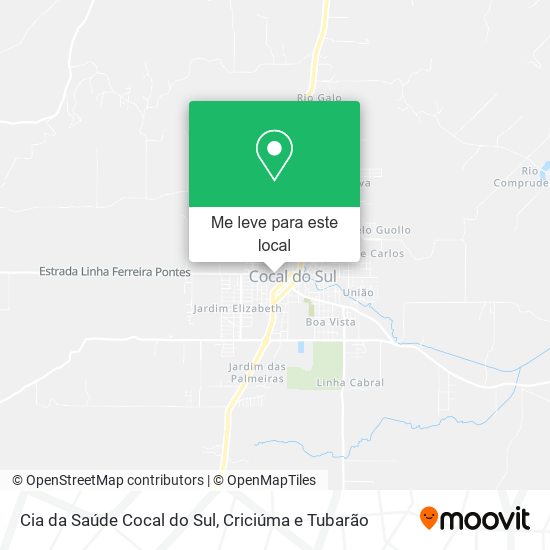 Cia da Saúde Cocal do Sul mapa