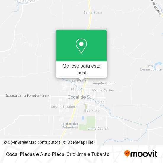Cocal Placas e Auto Placa mapa