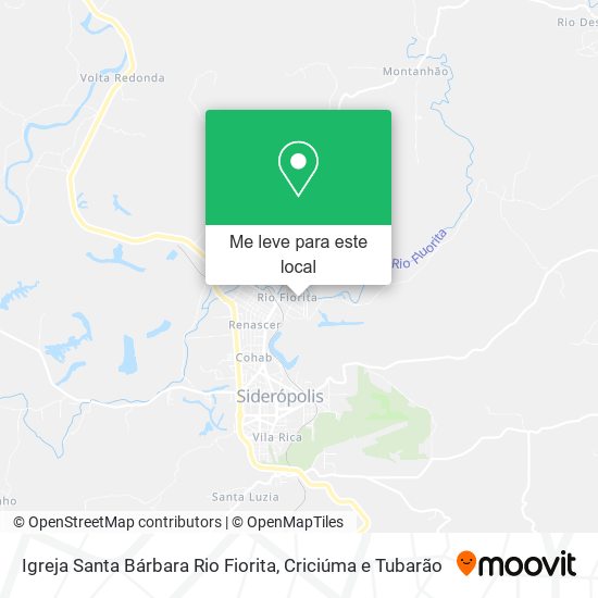 Igreja Santa Bárbara Rio Fiorita mapa