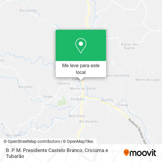 B. P. M. Presidente Castelo Branco mapa