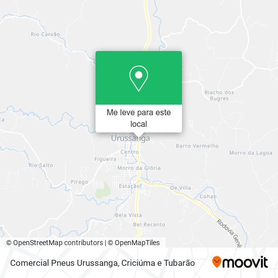 Comercial Pneus Urussanga mapa