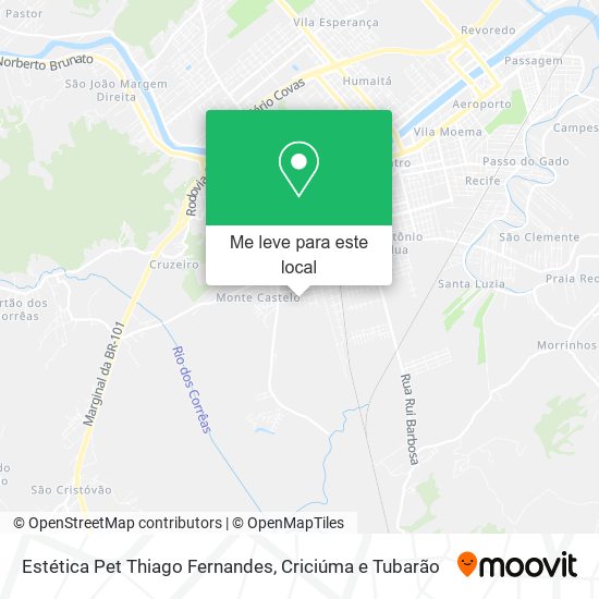 Estética Pet Thiago Fernandes mapa