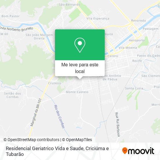Residencial Geriatrico Vida e Saude mapa