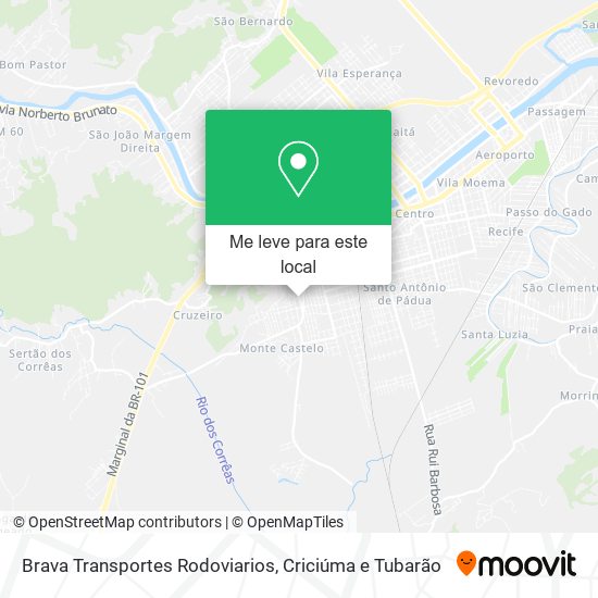 Brava Transportes Rodoviarios mapa