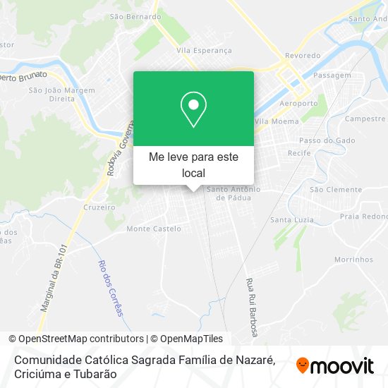 Comunidade Católica Sagrada Família de Nazaré mapa