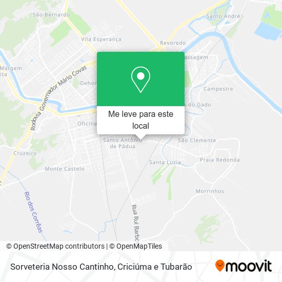 Sorveteria Nosso Cantinho mapa