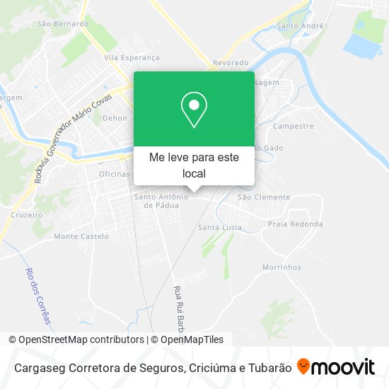 Cargaseg Corretora de Seguros mapa